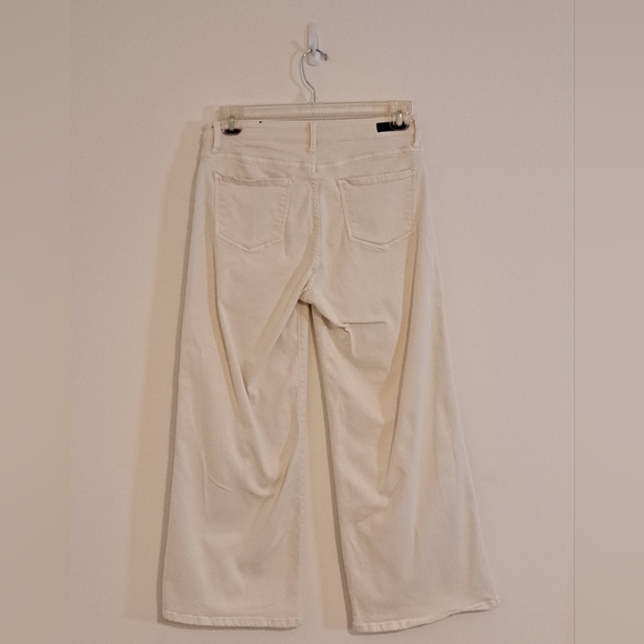 Kut from the Kloth White Slightly Cropped Wide Leg Jeans Misses Size 10 - Picture 8 of 10